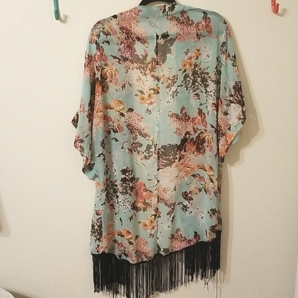 Teal swim cover up/kimono - Picture 3 of 3